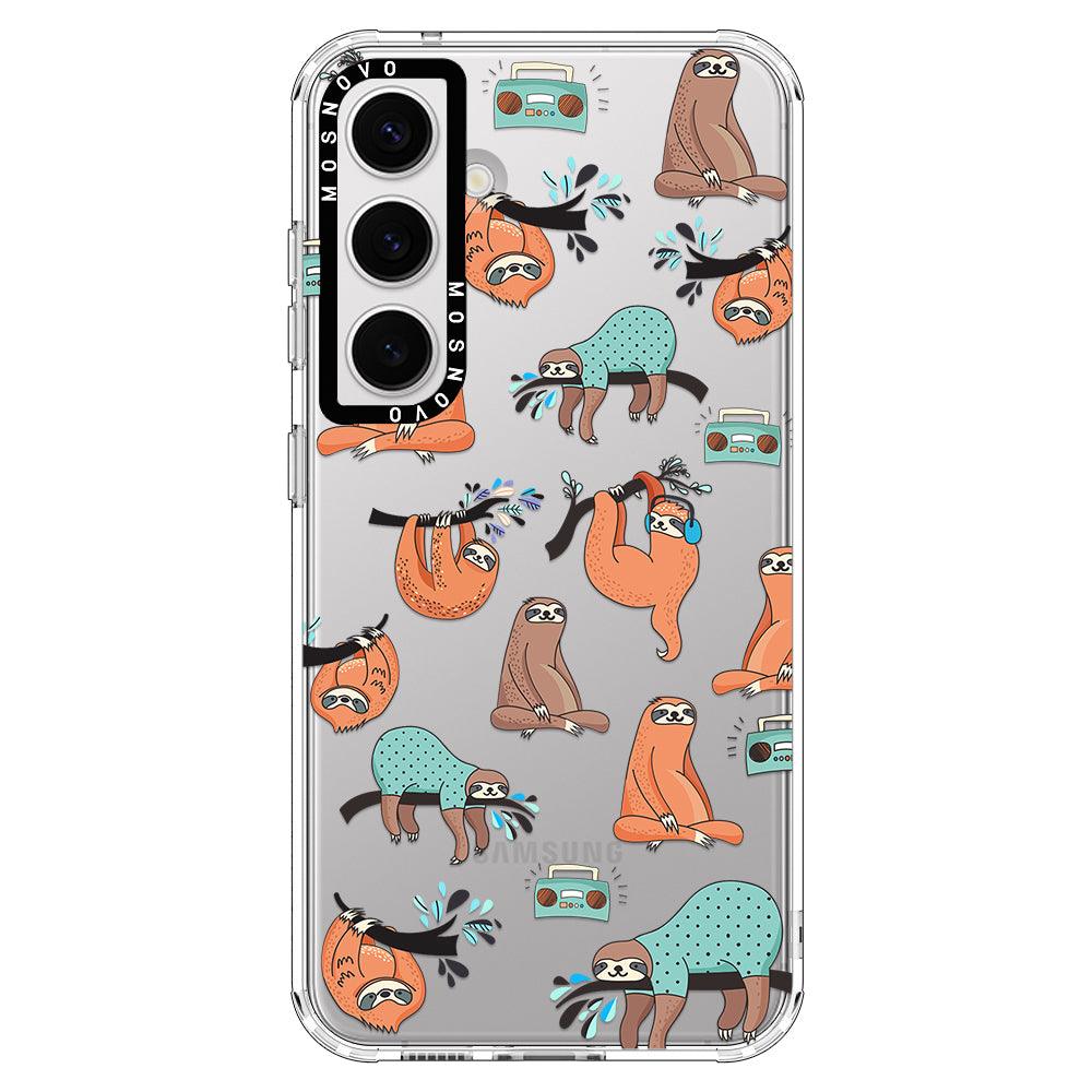 Musical Sloth Phone Case - Samsung Galaxy S24 Plus Case - MOSNOVO