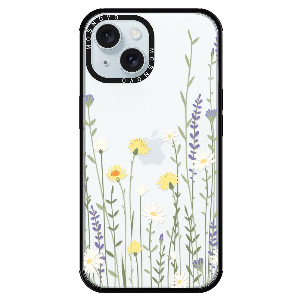 Wild Meadow Floral Phone Case - iPhone 15 Plus Case - MOSNOVO