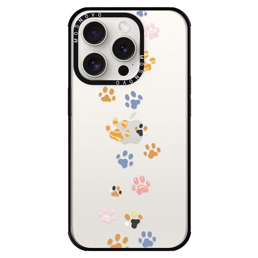 Colorful Paw Phone Case - iPhone 15 Pro Case - MOSNOVO