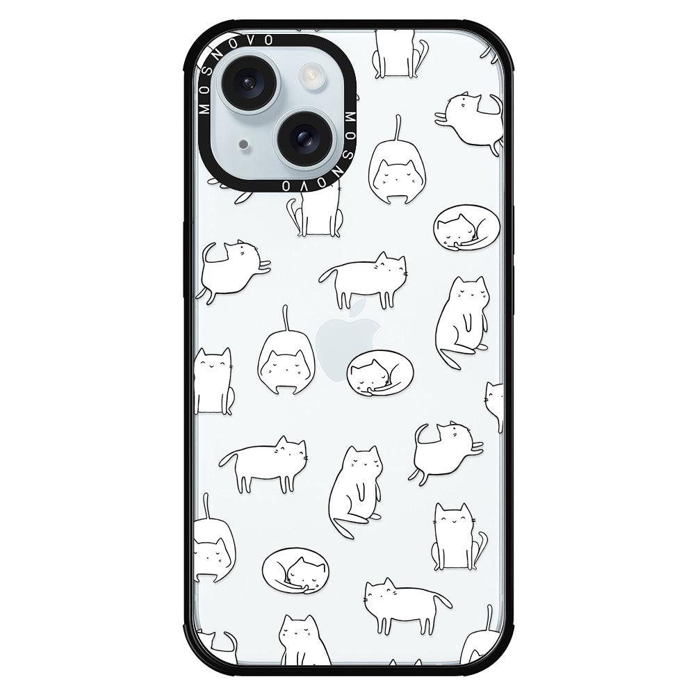 Cute Cats Phone Case - iPhone 15 Plus Case - MOSNOVO