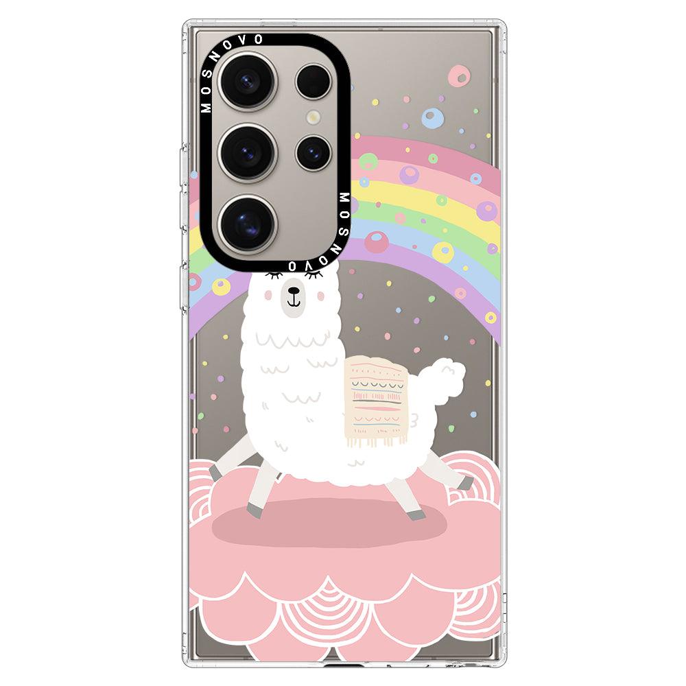 Pastel Rainbow Llama Phone Case - Samsung Galaxy S24 Ultra Case - MOSNOVO