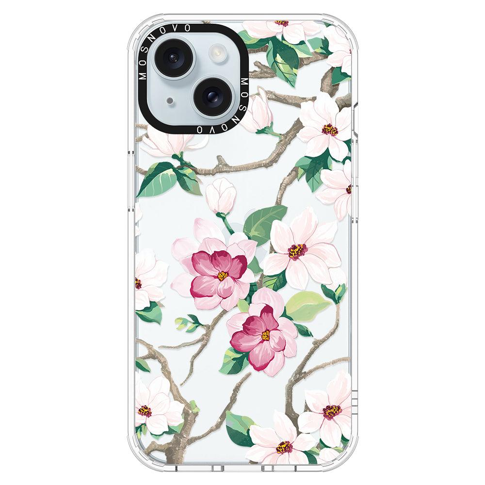 Magnolia Phone Case - iPhone 15 Case - MOSNOVO