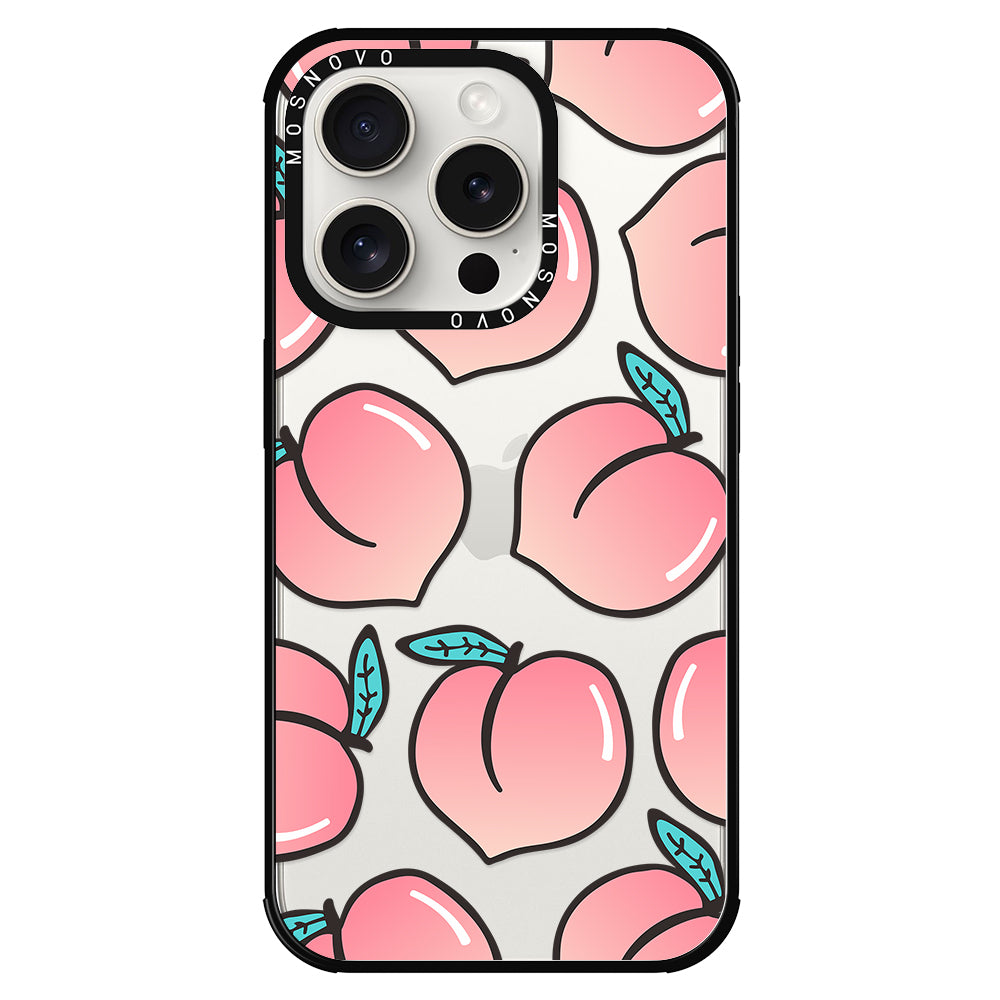 Cute Peach Phone Case - iPhone 15 Pro Case - MOSNOVO