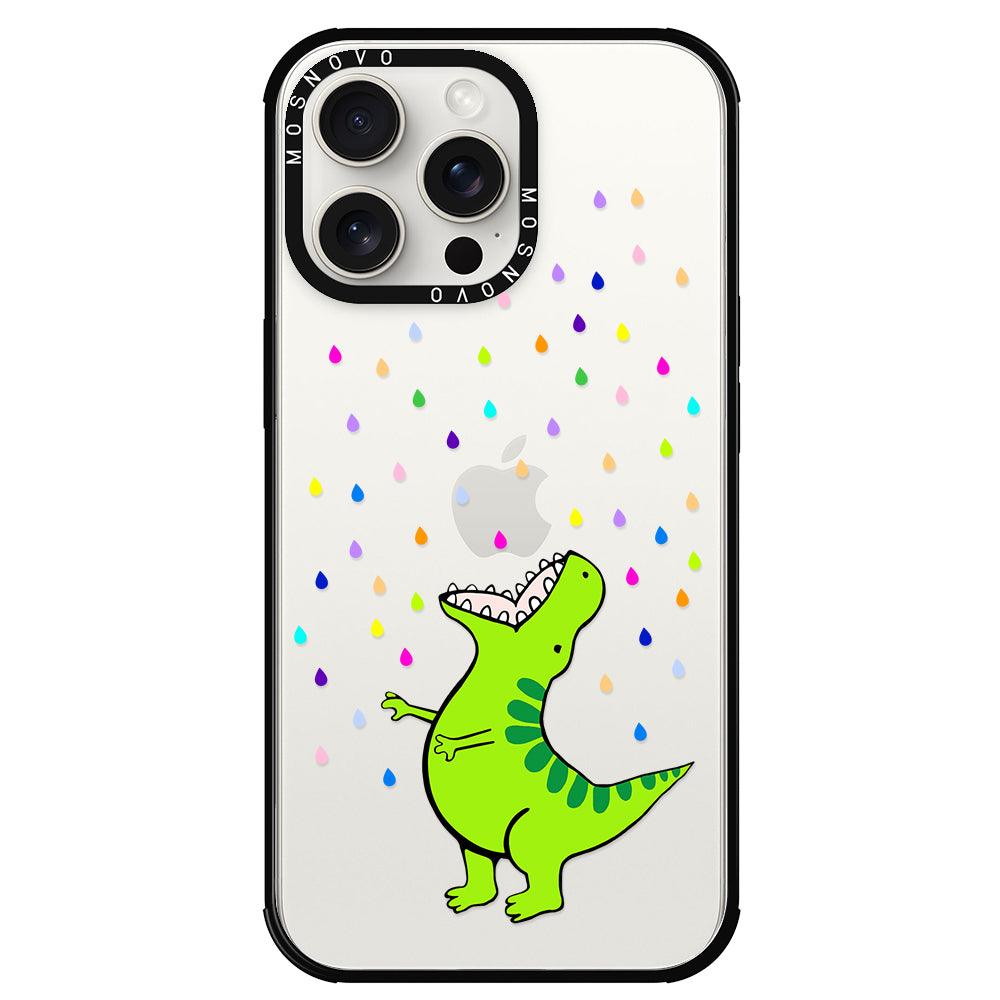 Rainbow Dinosaur Phone Case - iPhone 15 Pro Max Case - MOSNOVO