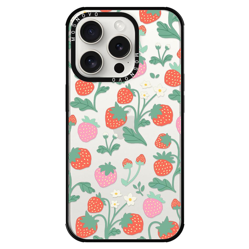 Cute Strawberry Phone Case - iPhone 15 Pro Case - MOSNOVO