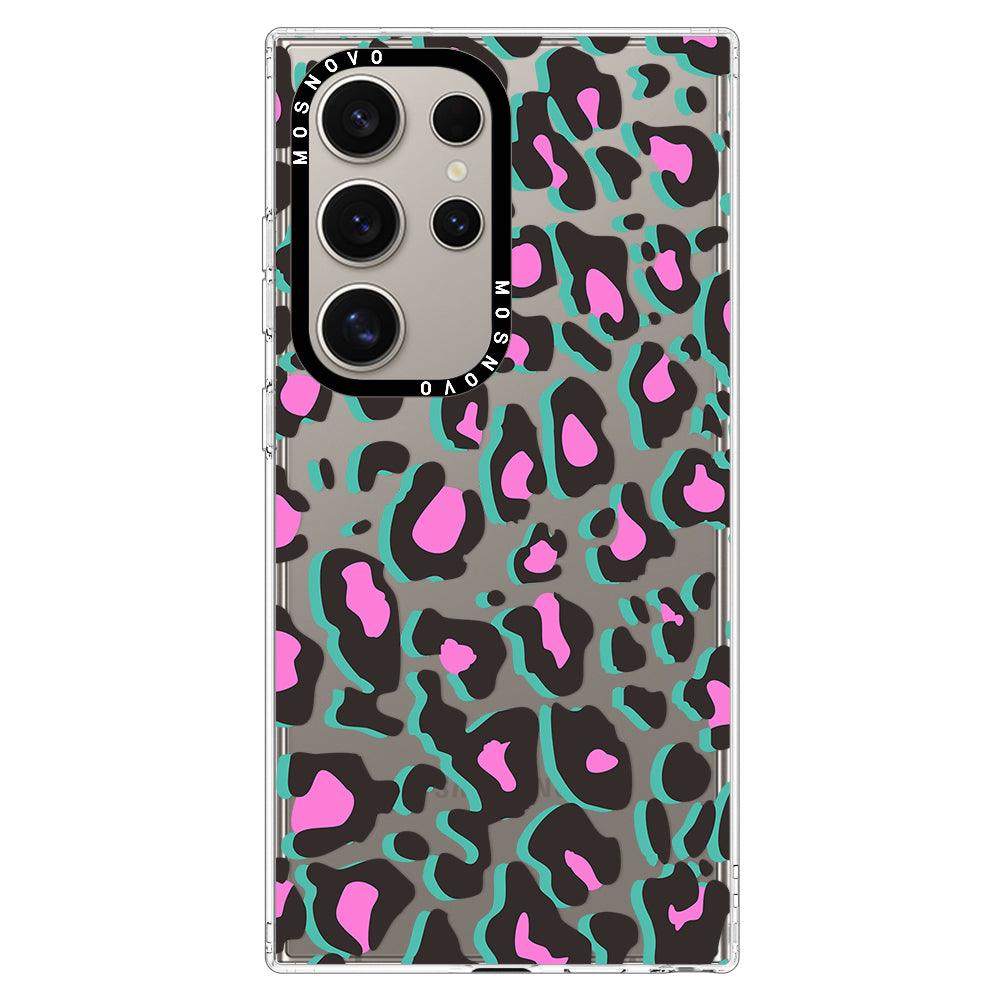 Hot Pink Leopard Print Phone Case - Samsung Galaxy S24 Ultra Case - MOSNOVO