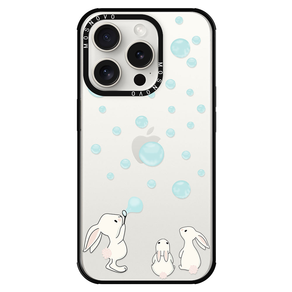 Bunny Blow Bubble Phone Case - iPhone 15 Pro Case - MOSNOVO