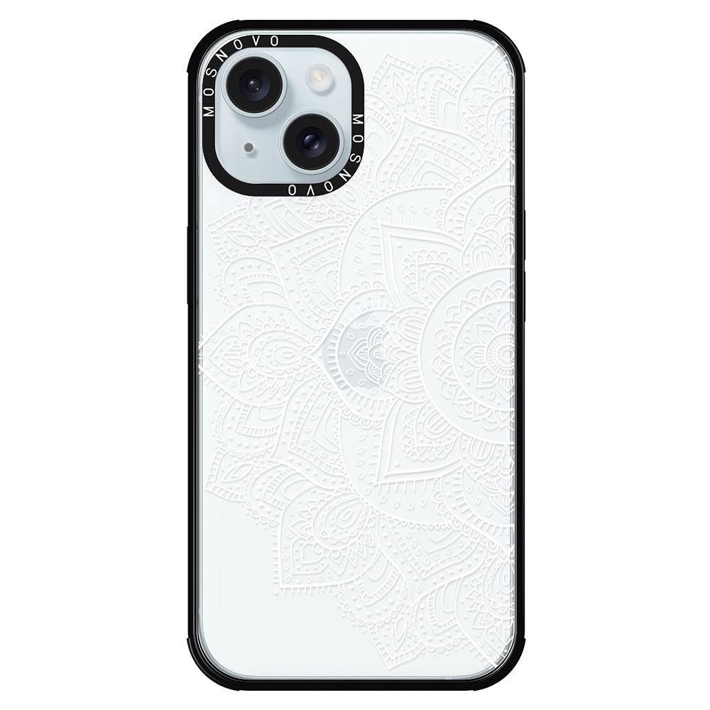 Half Mandala Phone Case - iPhone 15 Case - MOSNOVO