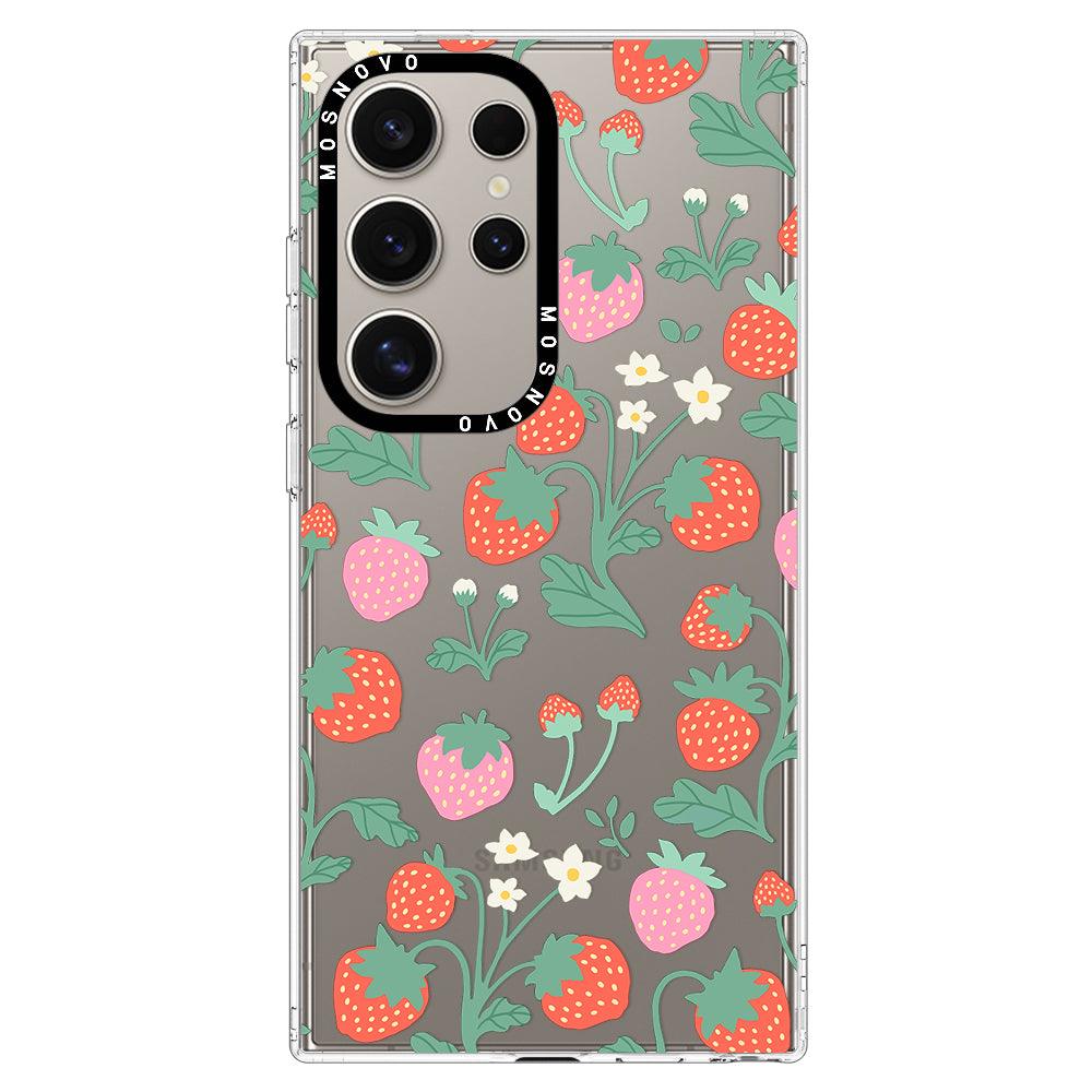 Strawberry Garden Phone Case - Samsung Galaxy S24 Ultra Case - MOSNOVO