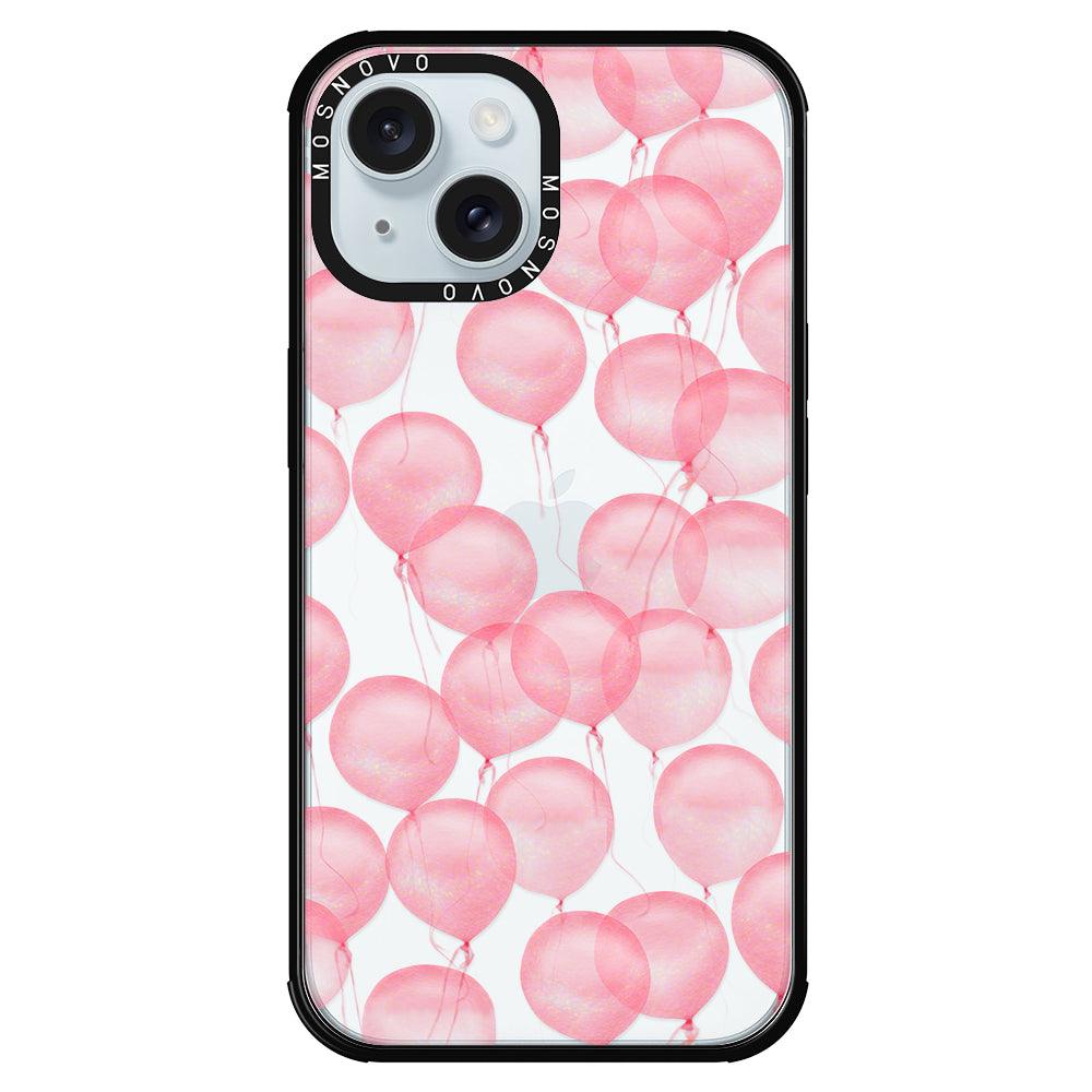 Pink Ballons Phone Case - iPhone 15 Plus Case - MOSNOVO