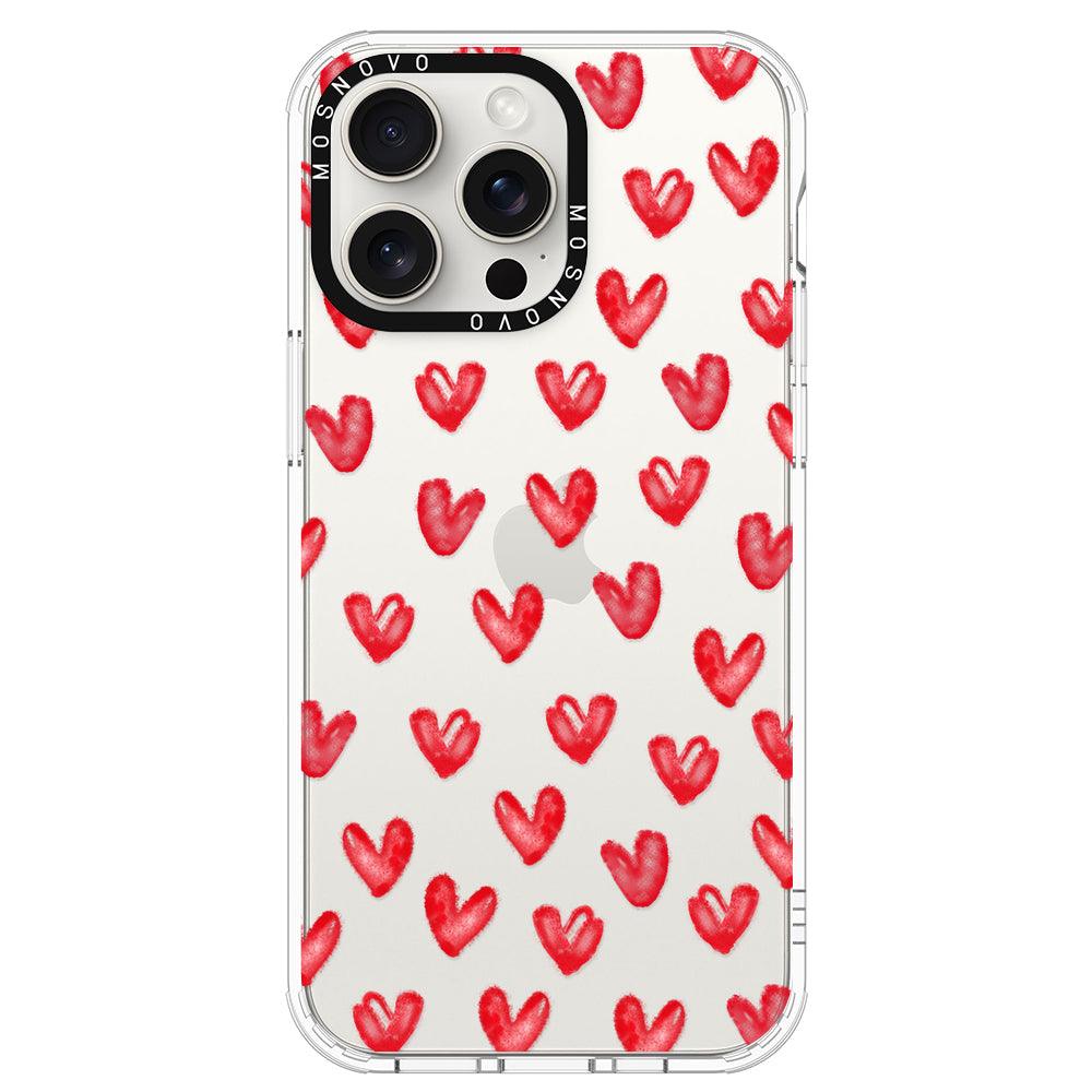 Cute Little Hearts Phone Case - iPhone 15 Pro Max Case - MOSNOVO