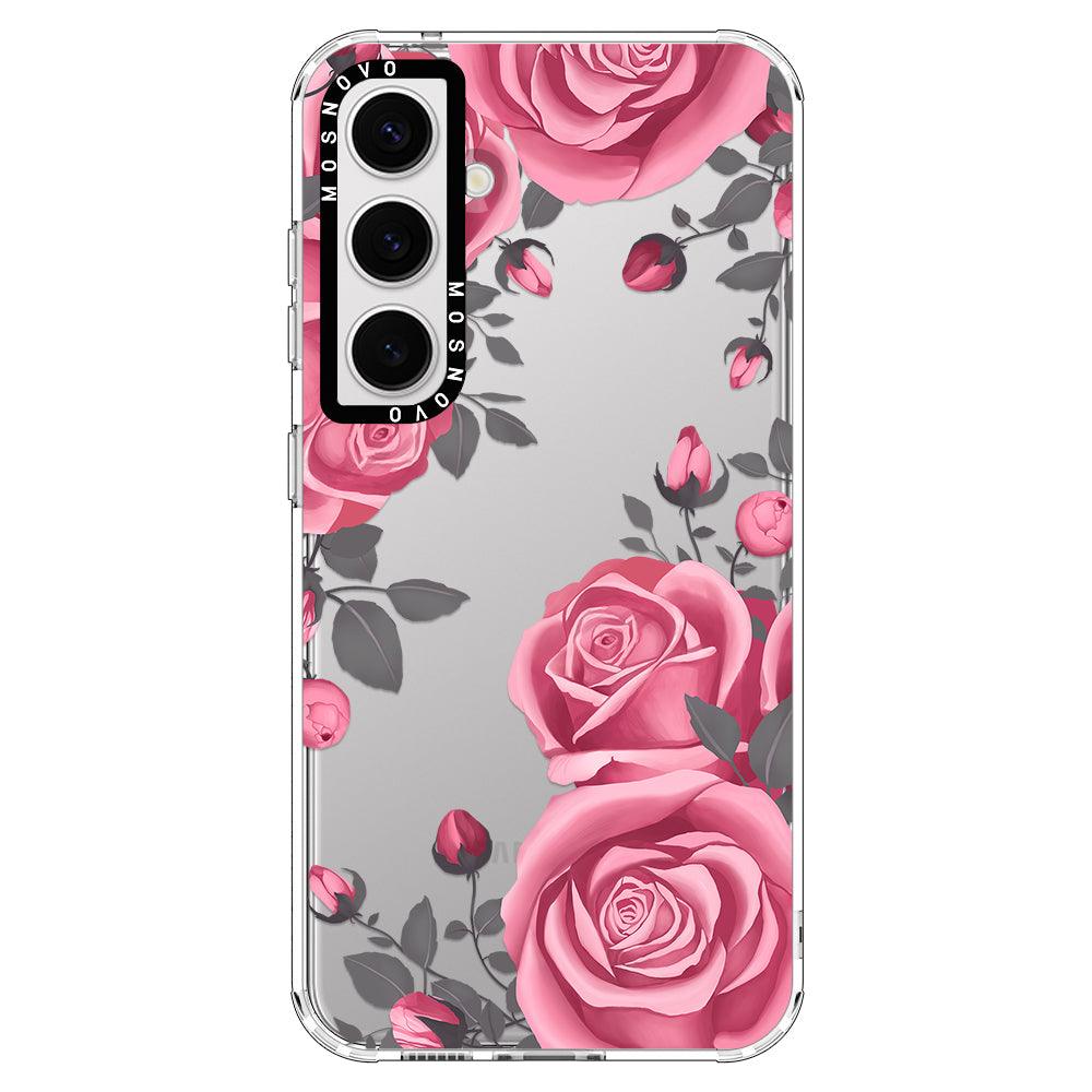 Viva Magenta Flower Phone Case - Samsung Galaxy S24 Case - MOSNOVO