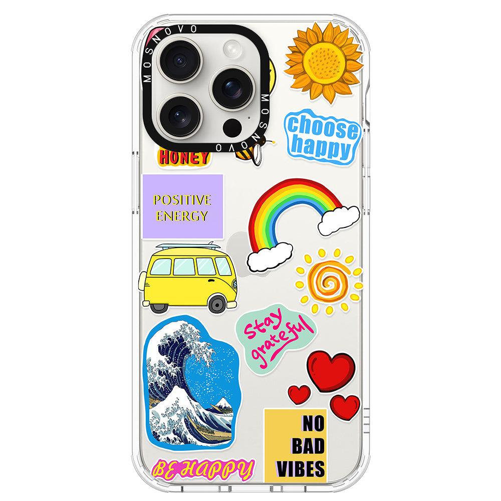 Happy Vibes Phone Case - iPhone 15 Pro Max Case - MOSNOVO