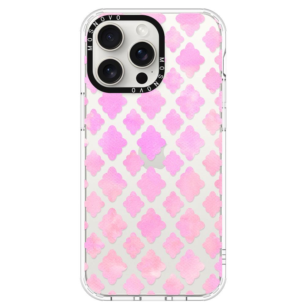 Pink Flower Diamond Phone Case - iPhone 15 Pro Max Case - MOSNOVO