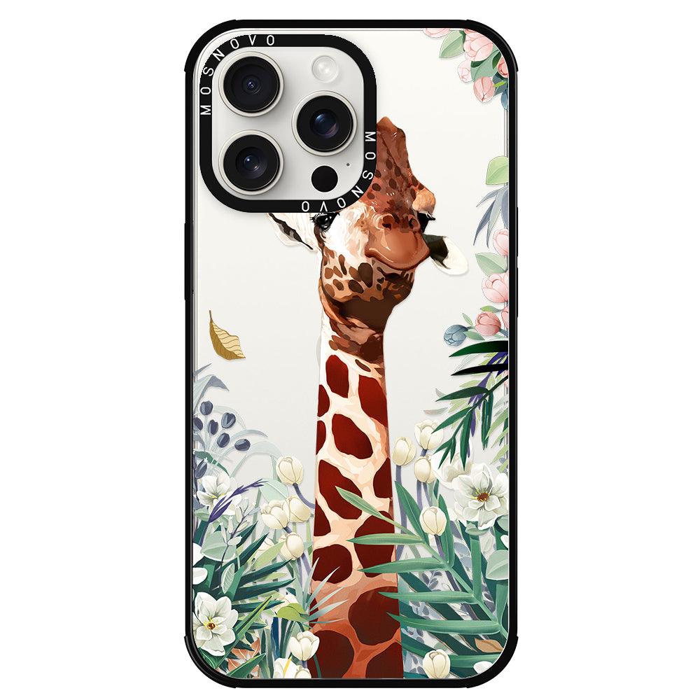 Giraffe In The Garden Phone Case - iPhone 15 Pro Max Case - MOSNOVO