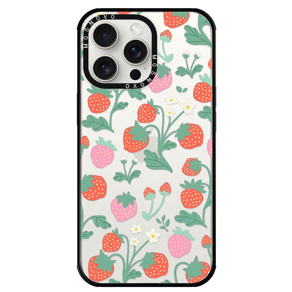 Cute Strawberry Phone Case - iPhone 15 Pro Max Case - MOSNOVO