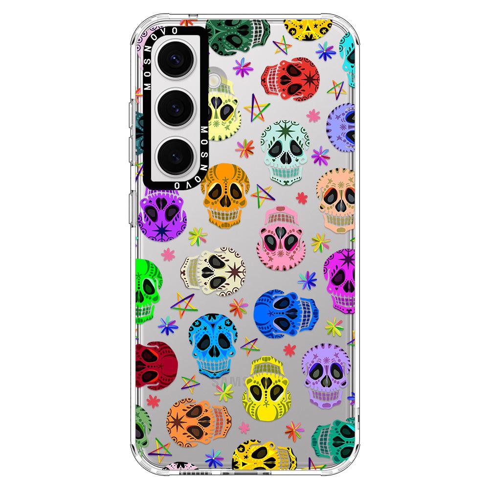 Sugar Skull Phone Case - Samsung Galaxy S24 Case - MOSNOVO