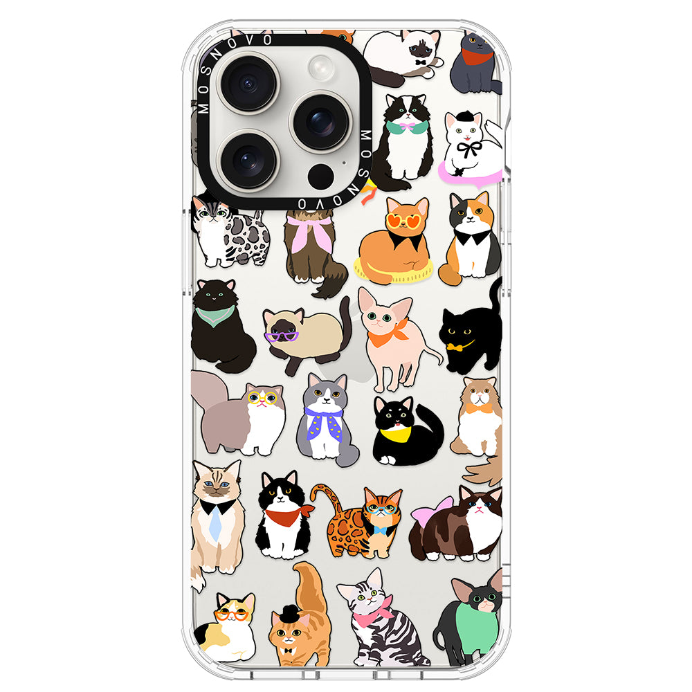 Cute Cat Phone Case - iPhone 15 Pro Max Case - MOSNOVO