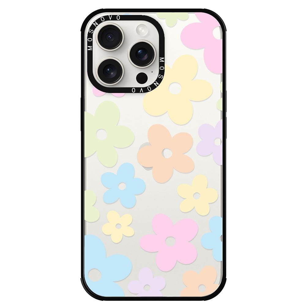 Pastel Flower Phone Case - iPhone 15 Pro Max Case - MOSNOVO