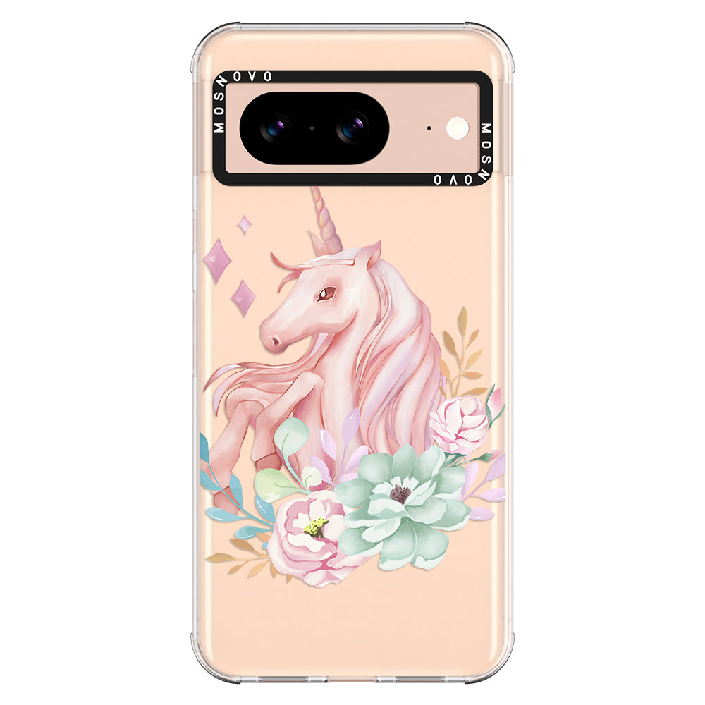 Elegant Flowers Unicorn Phone Case - Google Pixel 8 Case - MOSNOVO