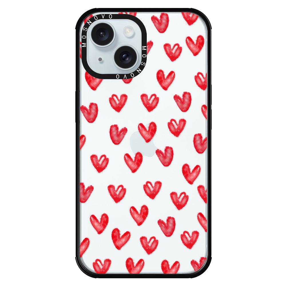 Cute Little Hearts Phone Case - iPhone 15 Case - MOSNOVO