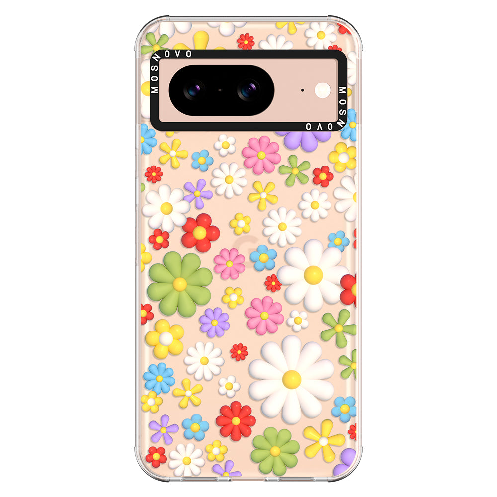 3D Flowers Phone Case - Google Pixel 8 Case - MOSNOVO