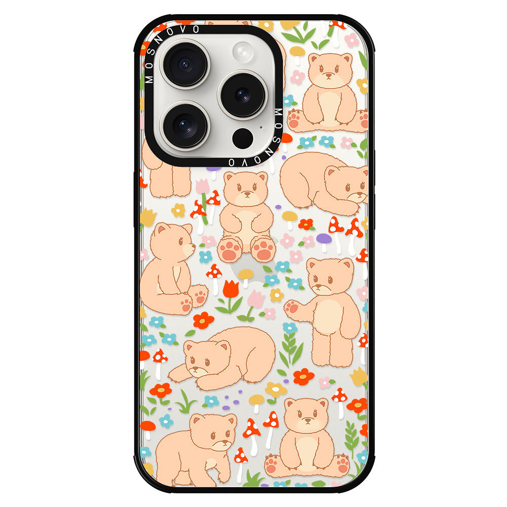 Cute Bear Phone Case - iPhone 15 Pro Case - MOSNOVO