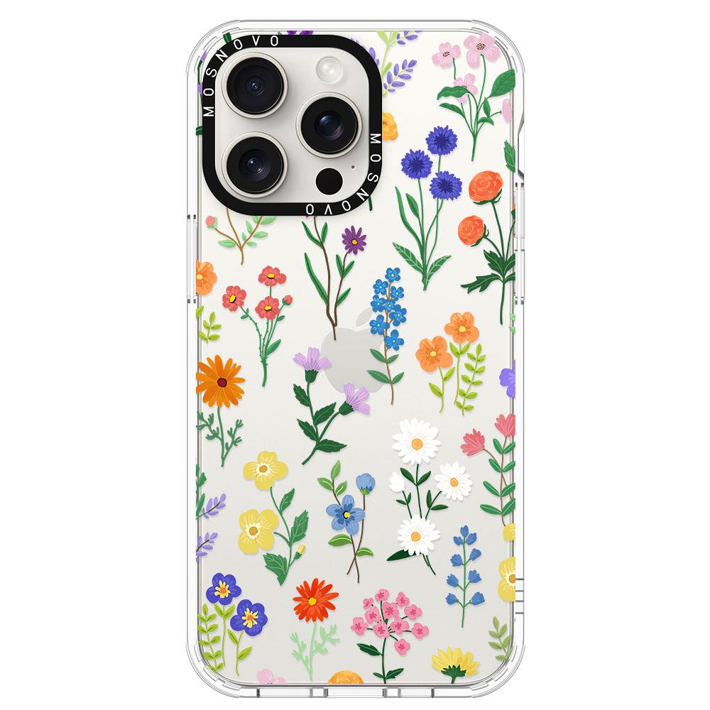 Botanical Floral Phone Case - iPhone 15 Pro Max Case - MOSNOVO