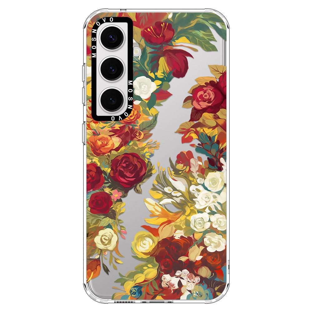 Vintage Flower Garden Phone Case - Samsung Galaxy S24 Case - MOSNOVO