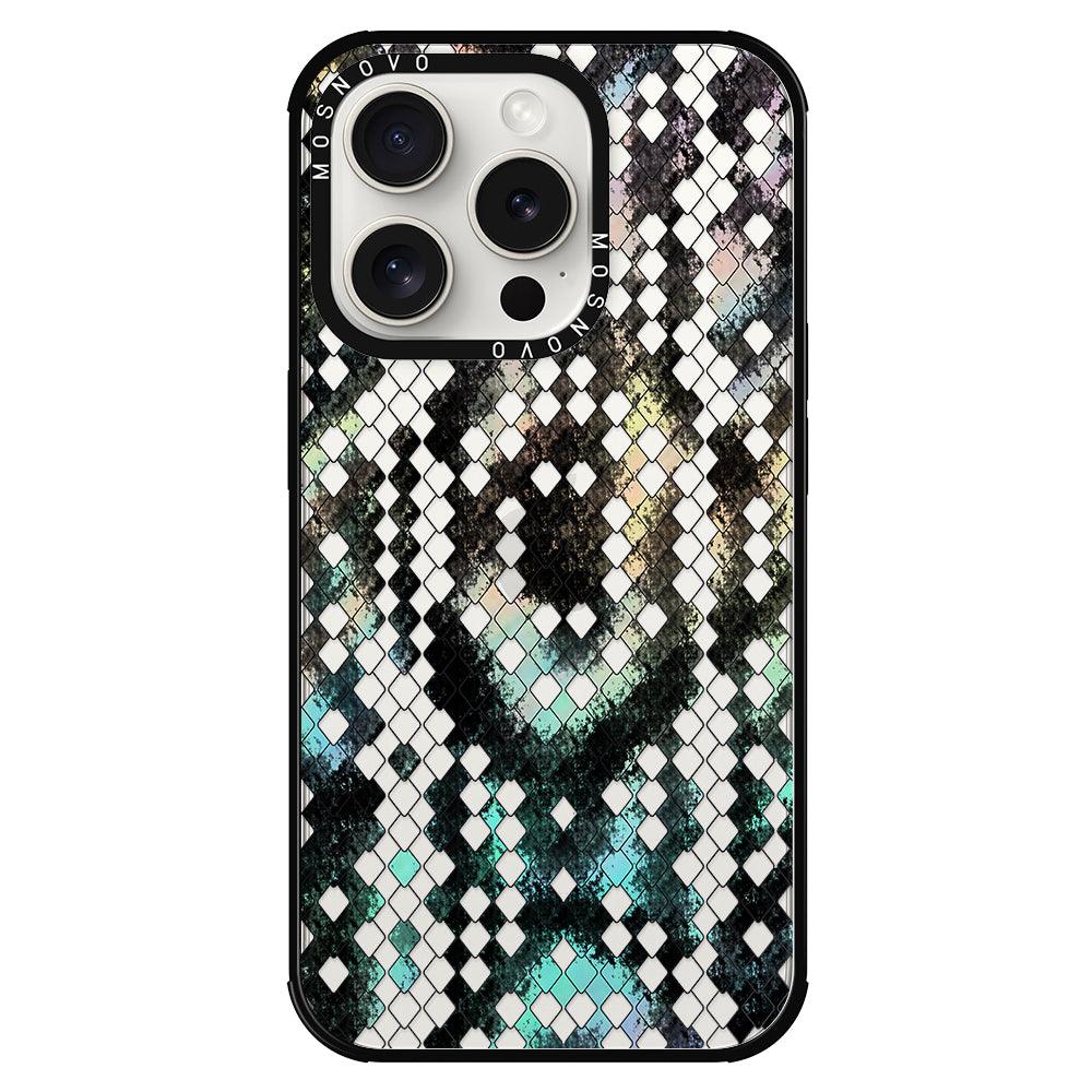 Rainbow Snake Print Phone Case - iPhone 15 Pro Case - MOSNOVO