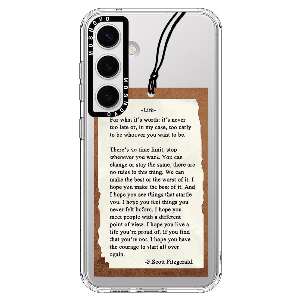 Life Quote Phone Case - Samsung Galaxy S24 Plus Case - MOSNOVO