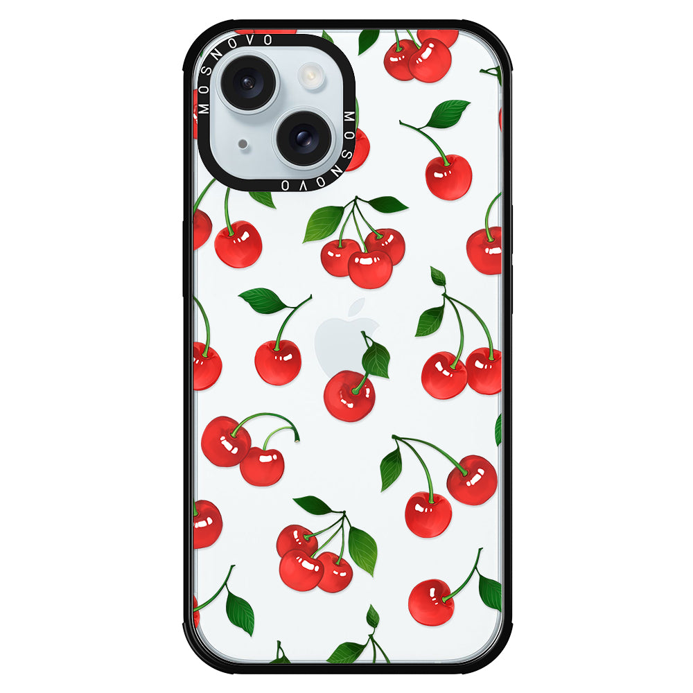 Cute Cherry Phone Case - iPhone 15 Case Black