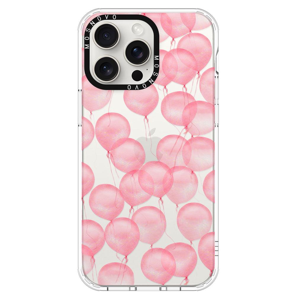 Pink Ballons Phone Case - iPhone 15 Pro Max Case - MOSNOVO