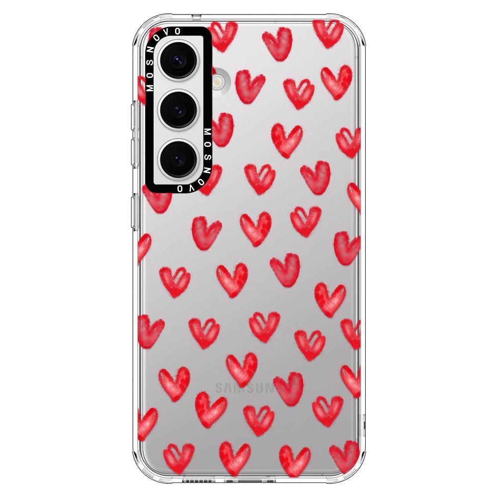 Cute Little Heart Phone Case - Samsung Galaxy S24 Plus Case - MOSNOVO