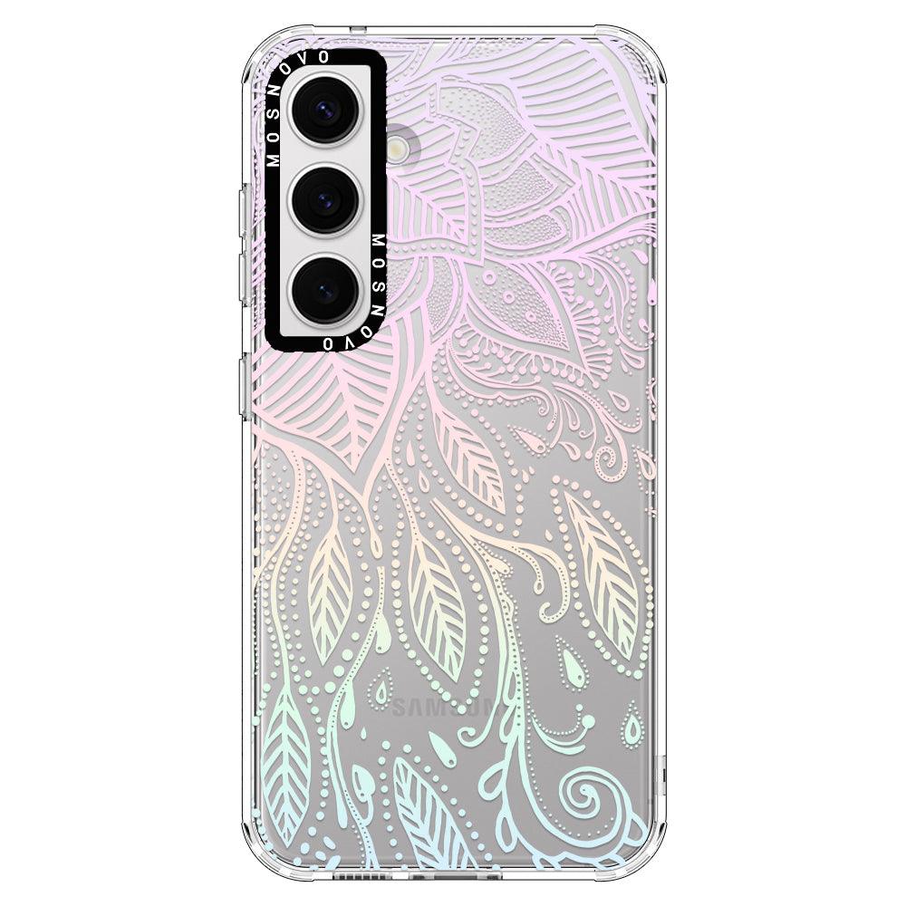 Pastel Rainbow Mandala Phone Case - Samsung Galaxy S24 Case - MOSNOVO