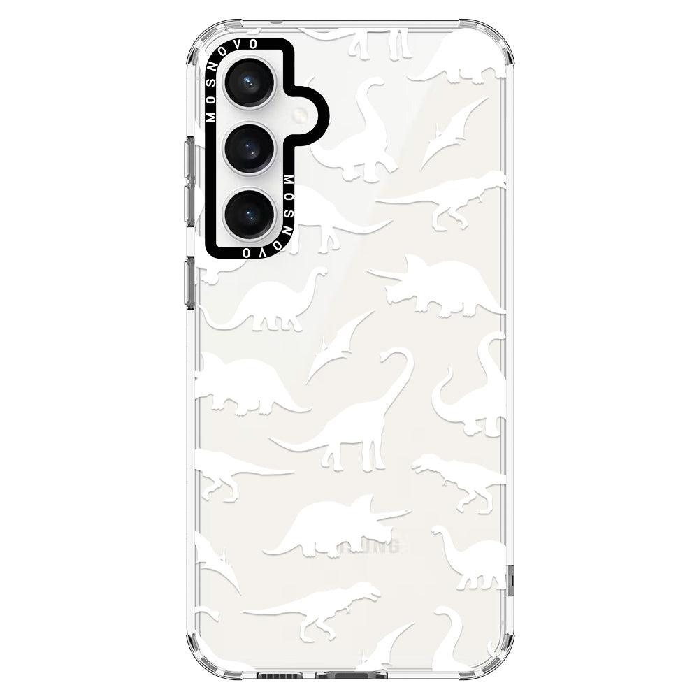 White Dinosaur Phone Case - Samsung Galaxy S23 FE Case