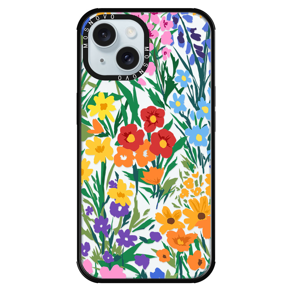 Spring Botanical Flower Floral Phone Case - iPhone 15 Plus Case - MOSNOVO