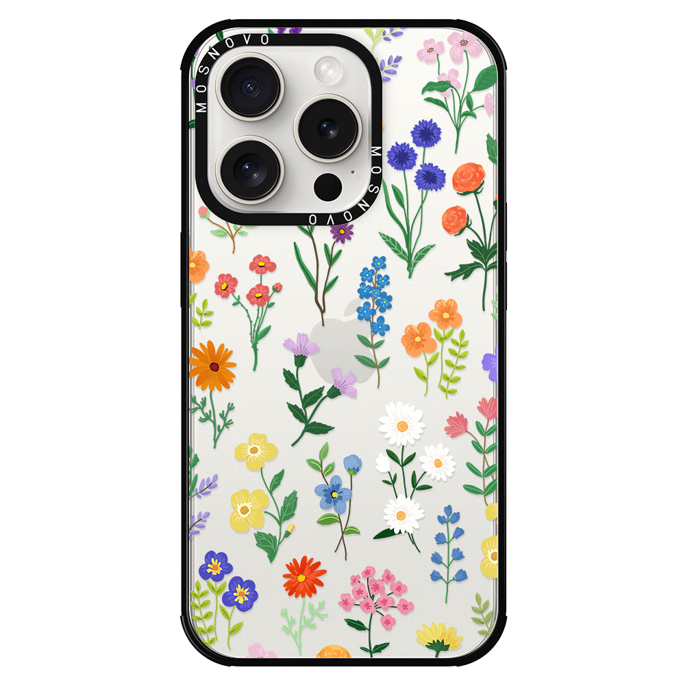 Botanical Floral Phone Case - iPhone 15 Pro Case - MOSNOVO