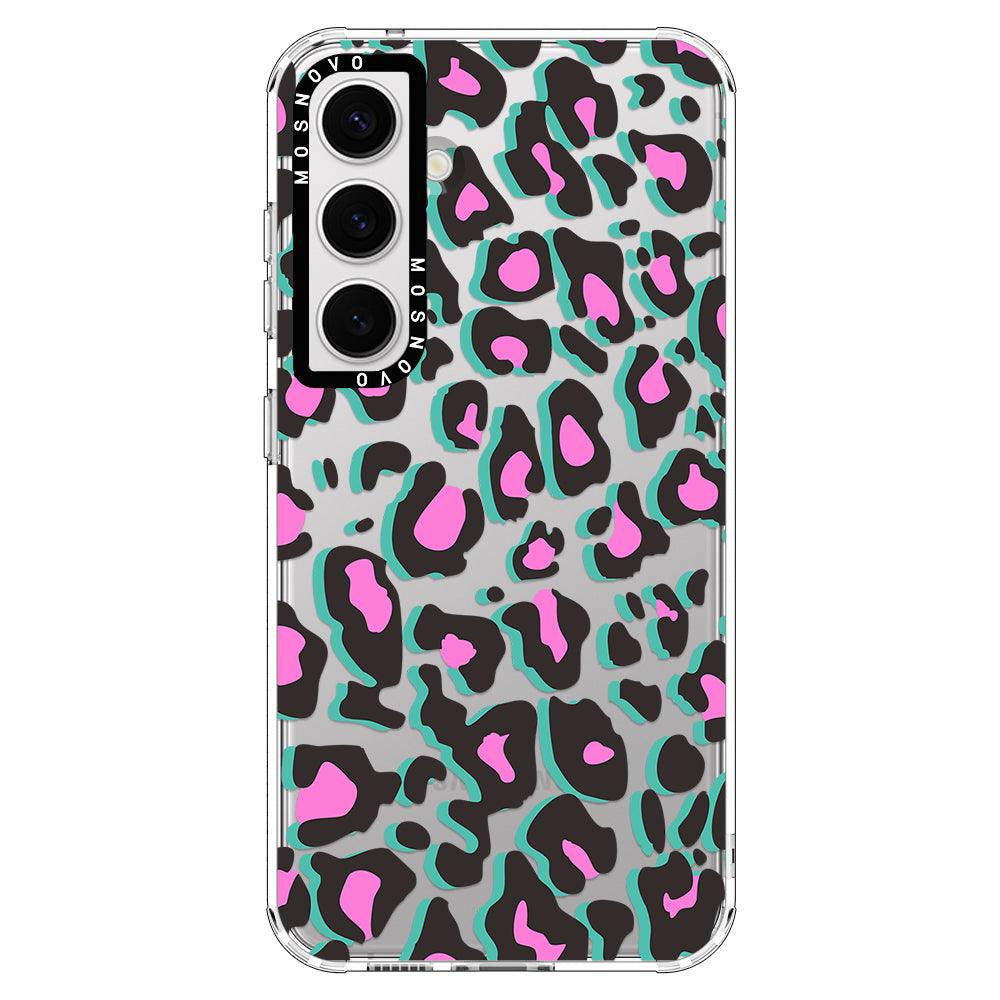 Hot Pink Leopard Print Phone Case - Samsung Galaxy S24 Case - MOSNOVO