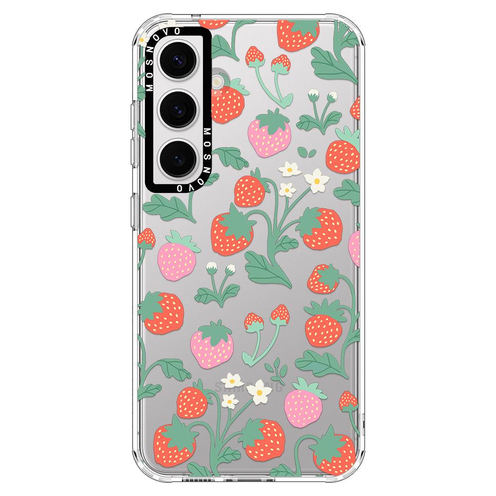 Strawberry Garden Phone Case - Samsung Galaxy S24 Case - MOSNOVO