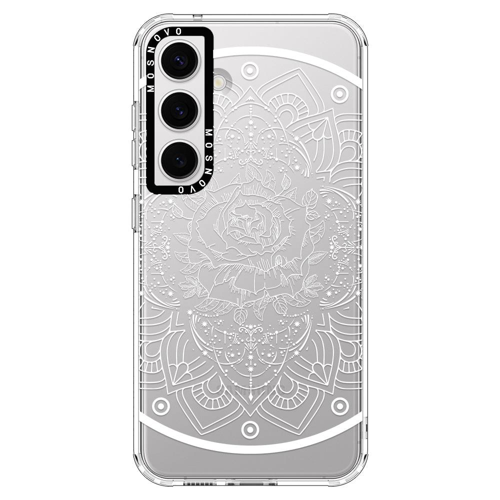 Rose Mandala Phone Case - Samsung Galaxy S24 Plus Case - MOSNOVO