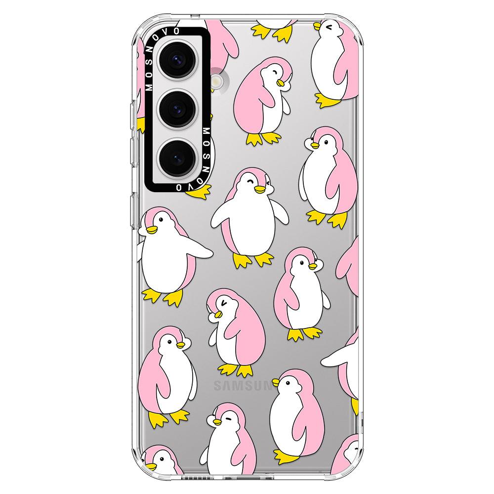 Pink Penguins Phone Case - Samsung Galaxy S24 Case