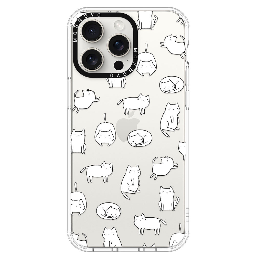 Cute Cats Phone Case - iPhone 15 Pro Max Case - MOSNOVO