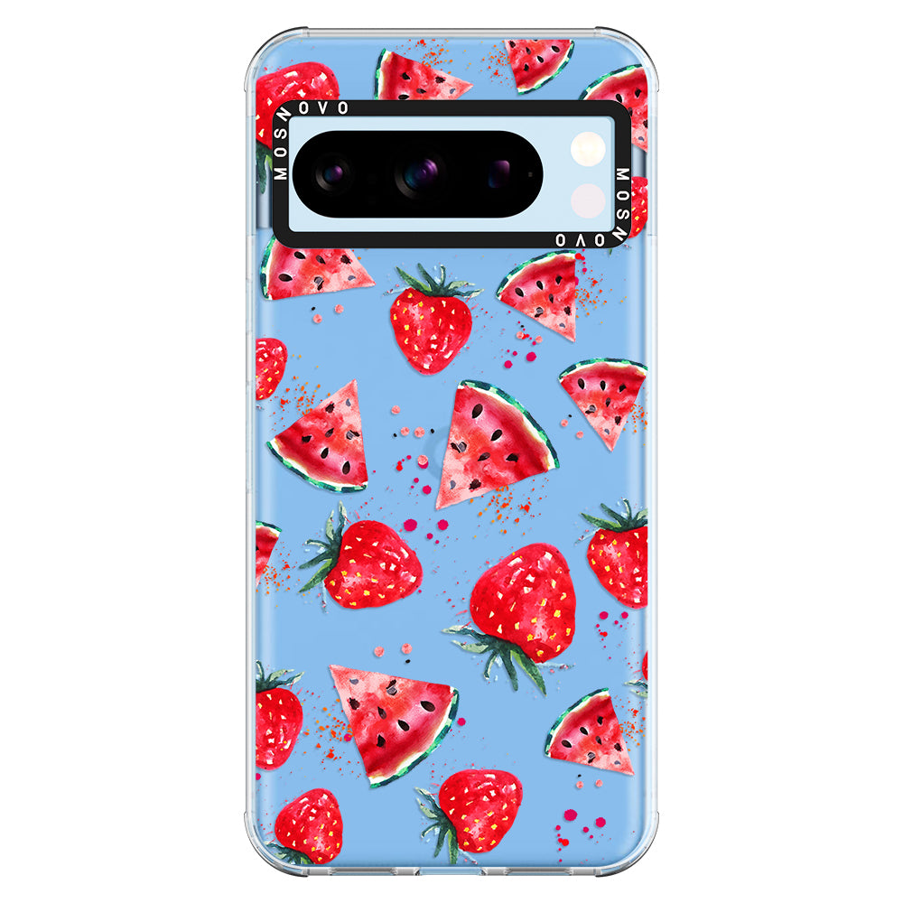 Watermelon and Strawberry Phone Case - Google Pixel 8 Pro Case - MOSNOVO