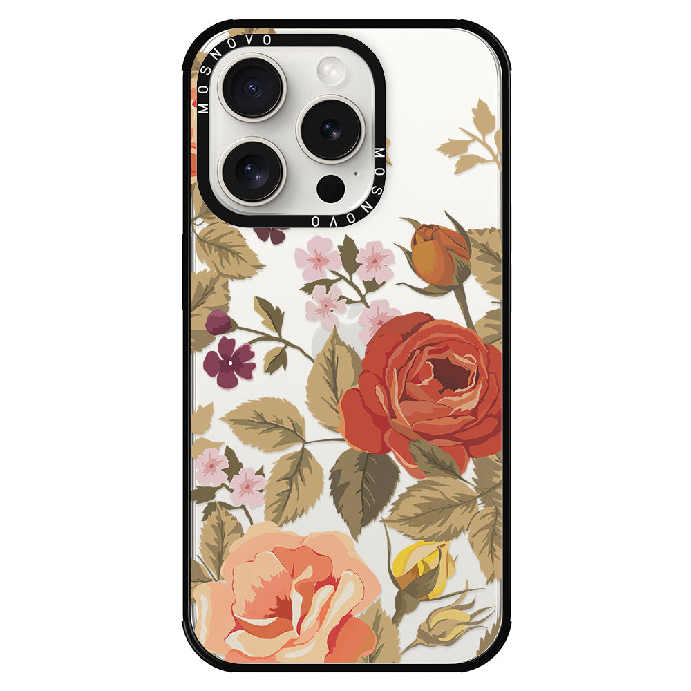 Vintage Roses Phone Case - iPhone 15 Pro Case - MOSNOVO