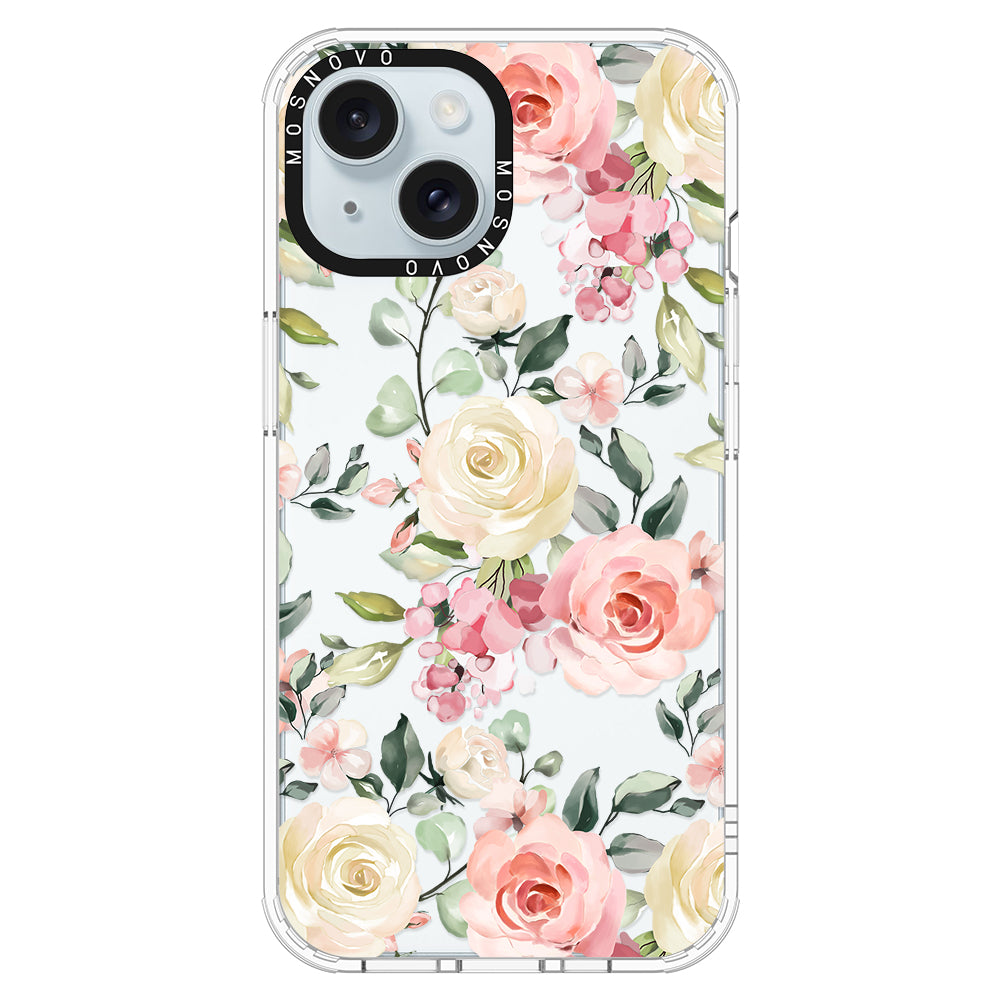 Watercolor Flower Floral Phone Case - iPhone 15 Case - MOSNOVO