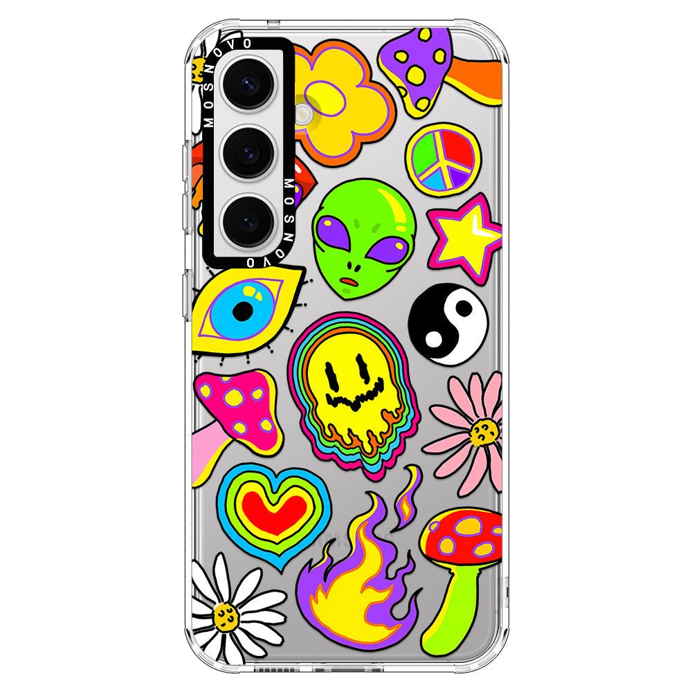 Hippie Sticker Phone Case - Samsung Galaxy S24 Case - MOSNOVO