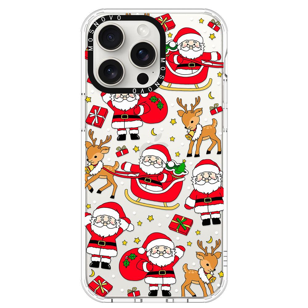 Cute Santa Claus Deer Phone Case - iPhone 15 Pro Max Case - MOSNOVO