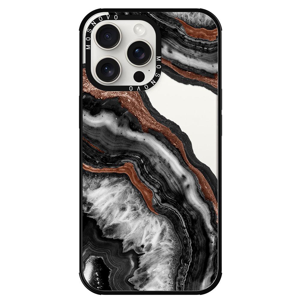 Black Agate Phone Case - iPhone 15 Pro Max Case - MOSNOVO