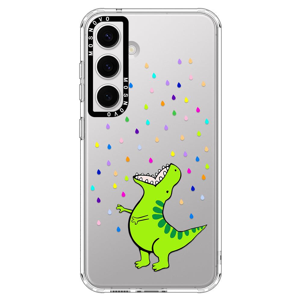 Rainbow Dinosaur Phone Case - Samsung Galaxy S24 Plus Case - MOSNOVO